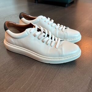 White BP Leather Sneakers